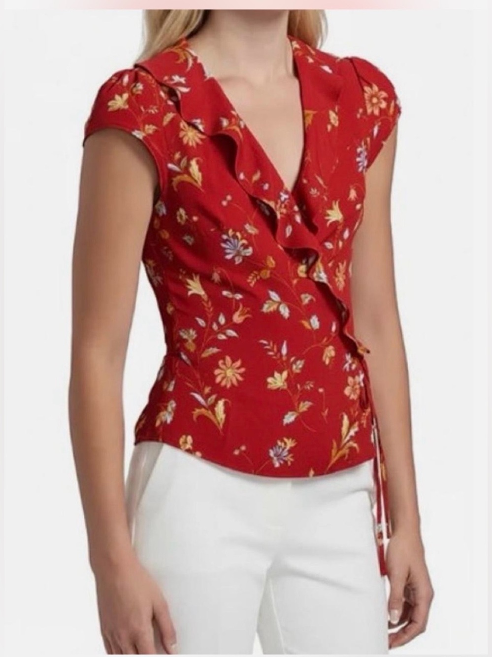 Reformation Climate Neutral Certified Viscose Intimate Top - Orange Multi